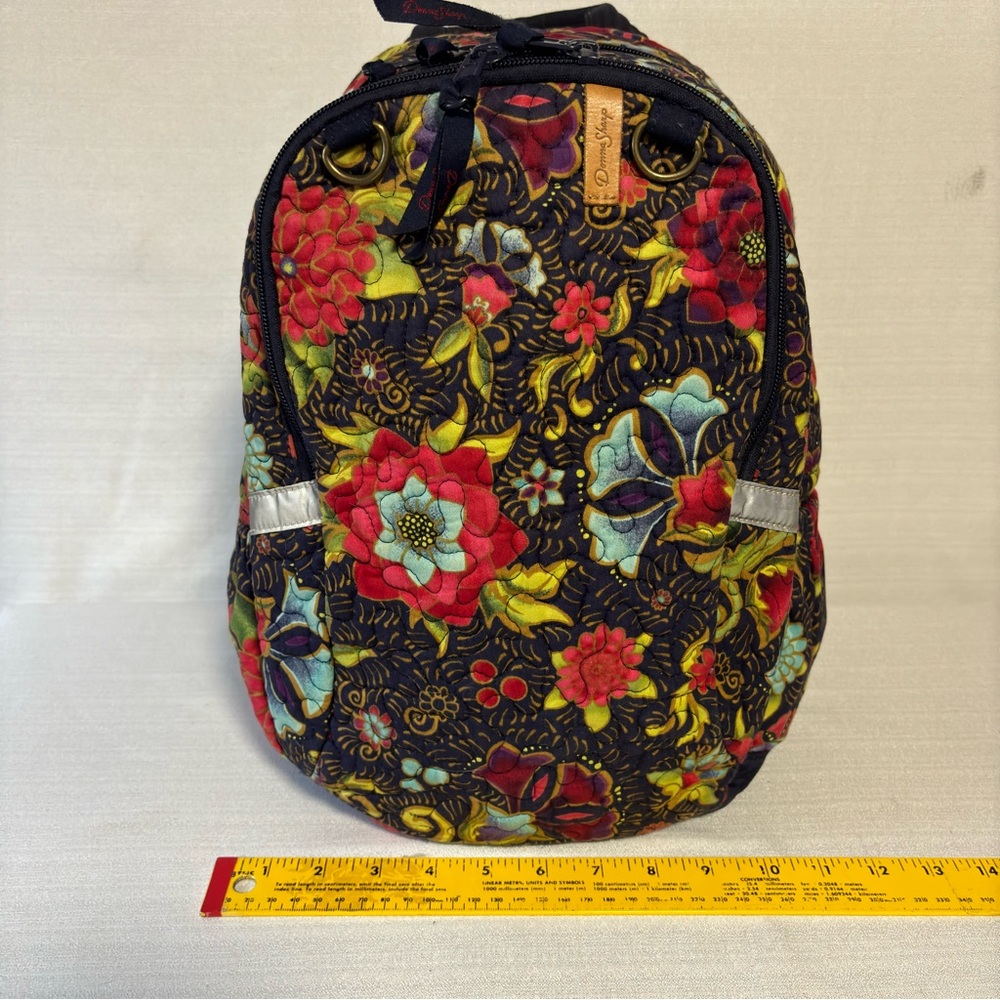 Donna Sharp Quilted Backpack Blue Red Purple Yell… - image 4